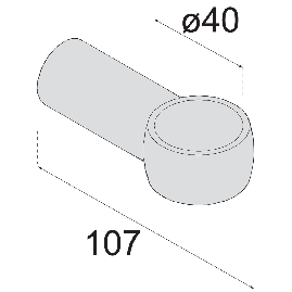 SUPPORT POUR TUBE INOX DROIT