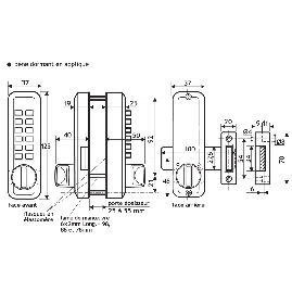 VERROU A CODE MECANIQUE 4200 EN APPLIQUE UNITECNIC