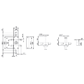VERROU PERFECTA 3 POINTS DOUBLE POMPE Long. cyl. mm 50
