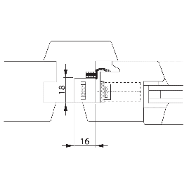 VERROU SEMI-FIXE A BASCULE A ENTAILLER FERCO