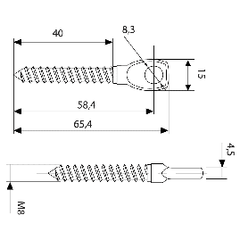 VIS A OEIL FILETAGE BOIS