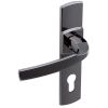 POIGNEE DE PORTE PETITE PLAQUE ARTIS FINTION DIAMANT NOIR VACHETTE ASSA ABLOY