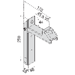 ARRET DE GRILLE REGLABLE VERTICAL A SCELLER