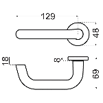 POIGNEE DOUBLE BERCY 1325 FINITION ARGENT VACHETTE