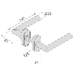 POIGNEE DOUBLE INOX SUR ROSACE OVALE EST ZG 21 NORMBAU