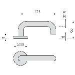 POIGNEE DOUBLE SUR ROSACE LIGNE LC MODELE LC 2 VACHETTE ASSA ABLOY