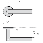 Bèquille double sur rosace inox Vachette LINOX 493