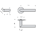 POIGNEE DOUBLE SUR ROSACE OVALIS MODELE L 511/6460 VACHETTE ASSA ABLOY