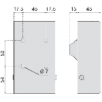 Boite à clés EDF en applique 140x80mm
