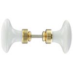 BOUTON DOUBLE PORCELAINE OVALE