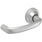 POIGNEE DE PORTE ALTO SUR ROSACE FINITION CHROME VELOURS VACHETTE