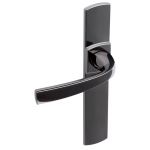 POIGNEE DE PORTE GRANDE PLAQUE MUZE FINITION DIAMANT NOIR VACHETTE ASSA ABLOY