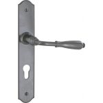 POIGNEE DE PORTE PARIS REHAUSSE 2 COTES FER GRIS BRIONNE