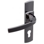 POIGNEE DE PORTE PETITE PLAQUE ARTIS FINTION DIAMANT NOIR VACHETTE ASSA ABLOY