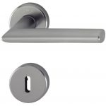 POIGNEE DE PORTE STOCKHOLM SUR ROSACE FINITION INOX HOPPE