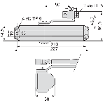 FERME-PORTE HYDRAULIQUE GR 010 GROOM FERMETURES - 213 - Argent - 850 Entraxe fix mm 213 Larg. porte maxi mm 850