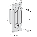 GACHE POUR SERRURE PORTAIL COULISSANT LOCINOX