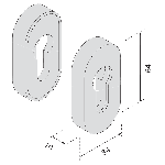 JEU DE ROSACE OVALE INOX NORMBAU