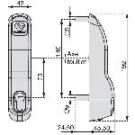 POIGNEE EXTERIEURE POUR ANTI PANIQUE SERIE PREMIUM P 12 VACHETTE