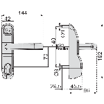 POIGNEE EXTERIEURE POUR ANTI PANIQUE SERIE PREMIUM P 13/23 VACHETTE