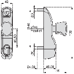 POIGNEE EXTERIEURE POUR ANTI PANIQUE SERIE PREMIUM P 13/23 AV VACHETTE