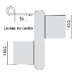 PAUMELLE DE GRILLE ROULEE LAME TANGENTE