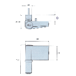 PAUMELLE POUR PROFIL PVC FLORENCE 80 FAPIM