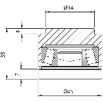 PIVOT INFERIEUR AVEC ROULEMENT DE BUTEE 87P