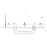 POIGNEE FACON ST ETIENNE INOX 316 L Long. int. mm 64 Long. platine mm 140