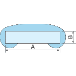 PROFIL DE MAIN COURANTE EN PVC A x B mm 40 x 8