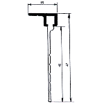 PROFILE AVEC JOINT A LEVRE AJUSTABLE A 90° JUNG ETANCHEITE