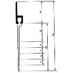 PROFILE AVEC JOINT A LEVRE AJUSTABLE APPLIQUE DROITE JUNG ETANCHEITE