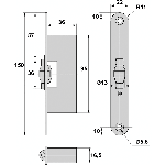 SERRURE 1 POINT A ROULEAU SEUL SERIE 2164 STREMLER