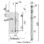 SERRURE D 10 BEC-DE-CANE D 12 VACHETTE