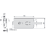 SERRURE DE MILIEU LAGUNE POUR PORTE VERRE 4300 STREMLER