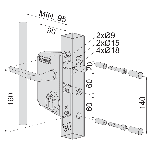 SERRURE DE PORTAIL INOX A CYLINDRE EUROPEEN VERT RAL 6005 LOCINOX