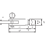 TERMINAISON A SERRAGE RAPIDE + CHAPE  - 53 - 4 Ø câble mm 4