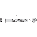 VIS D'ASSEMBLAGE TETE POZIDRIV PERCEE ACIER ZINGUE BLANC