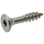 VIS POUR BOIS ET AGGLOMERE TETE FRAISEE SIX LOBES INOX A2  - 200 - 60/36 - 5