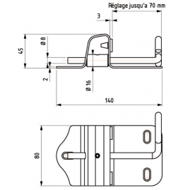 Sabot de portail réglable à visser - Devismes