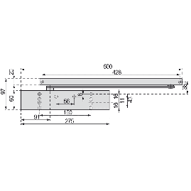 FERME-PORTE A CAME TS 93 CONTUR 2S NON TEMPORISE TYPE G DORMA