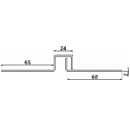 Profil Fenêtre PVC - Profil d'assemblage couvre-joint en U plat