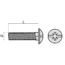 VIS DE JONCTION ACIER NICKELE PERMO - M6 Filetage M6