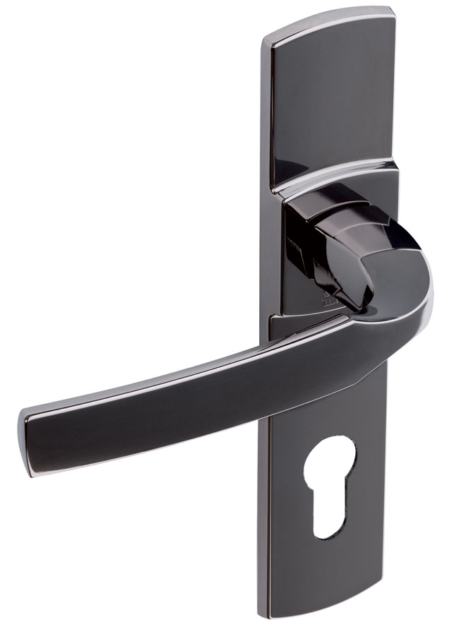 Plaque De Propreté (écusson) Pour Trou De Clé - Style Ancien, Noir Mat, 68mm - Pour Porte, Neuf