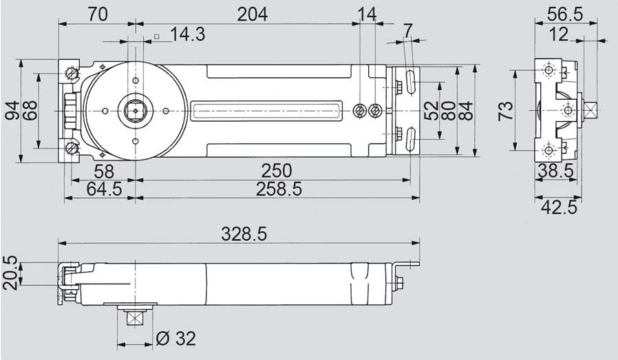 France Quincaillerie PIVOT RTS 85 DORMA 22 Haut. axe mm 22